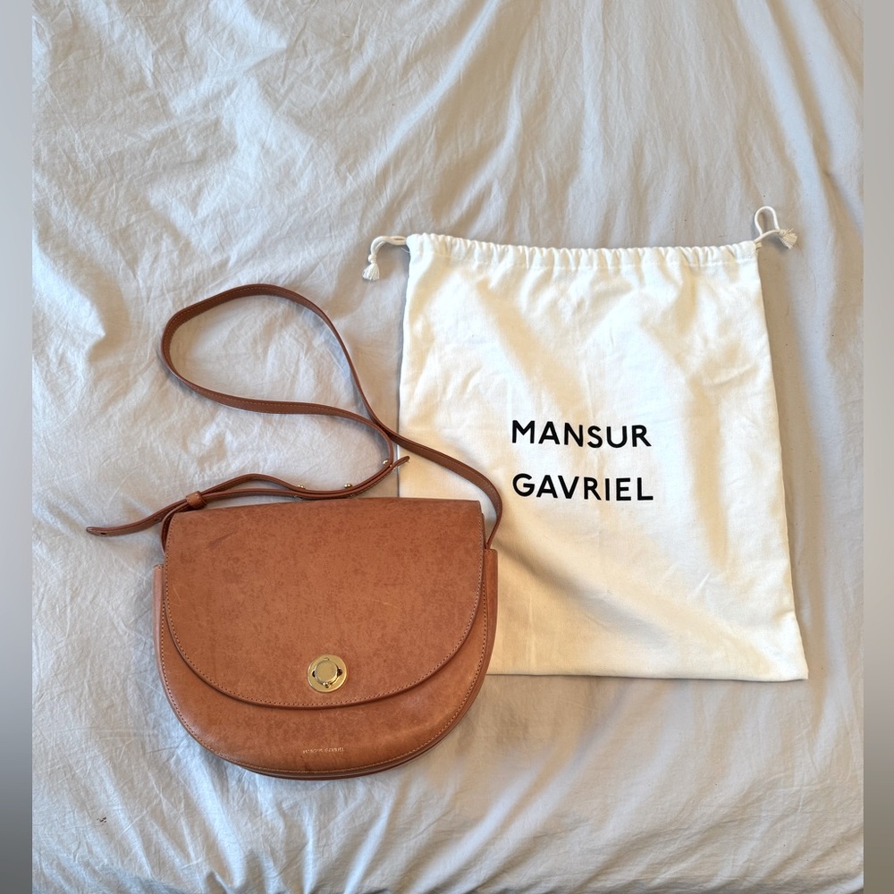 Mansur Gavriel Tan Vachetta Leather Flap Bag